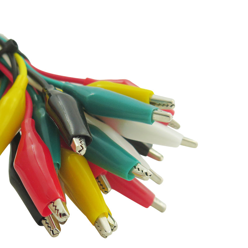 Cleqee P1025 10pcs Alligator Clips Electrical DIY Test Leads Alligator Double-ended Crocodile Clip