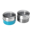 Magnetic Dustproof Visible Stainless Steel Spice Jar Monosexuality Tank Sauce Pot Seasoning Bottles Seasoning Pot Container