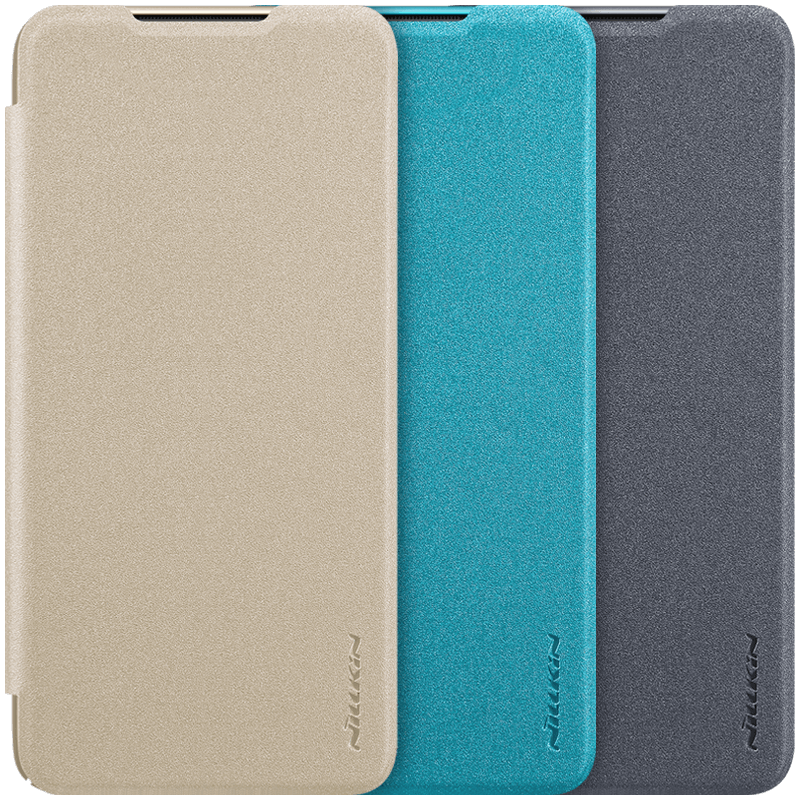 NILLKIN Flip Froseted Shockproof PU Leather Full Cover Protective Case for Xiaomi Redmi Note 8 Pro