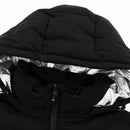 Waterproof USB Heated Warm Back Hooded Winter Antifouling Jacket Motorcycle Skiing Riding Coat