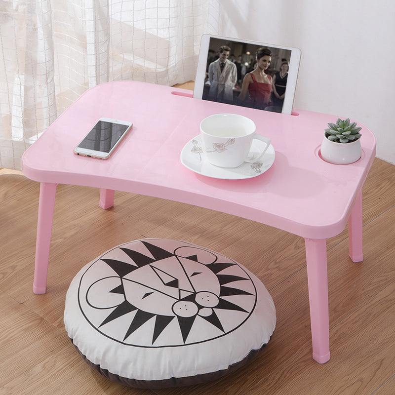 Folding Laptop Desk Notebook Table Breakfast Serving Bed Trays Adjustable Foldable with Flip Top and Legs Computer Desk Stand