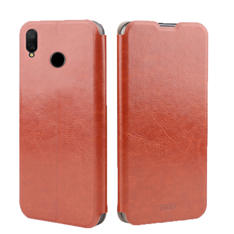 Mofi Shockproof Phone Holder Flip PU Leather Full Cover Protective Case for Xiaomi Redmi 7