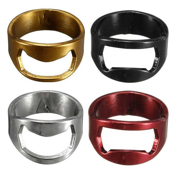 Stainless Steel Finger Ring Ring Shape Beer Bottle Opener for Beer Bar Tool