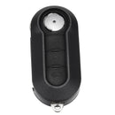 Car 3 Buttons Remote Flip Key Cover Case Shell w/ Blade & Battery For Fiat 500