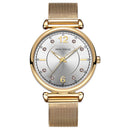 MINI FOCUS MF0177L Elegant Design Mesh Steel Women Wristwatch Crystal Ladies Quartz Watch