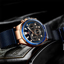 REWARD RD82003M Fashion Sport Waterproof Chronograph Luminous Display Men Hardlex Glass Quartz Watch