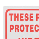 CCTV Camera Sign Sticker Self-adhensive Decal These Premises Projected By Video Surveillance