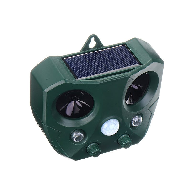 Solar Ultrasonic Pest Animal Repeller LED PIR Motion Bird Cat Rat Dog Repellent Pest Repellent with LED Flashing Light