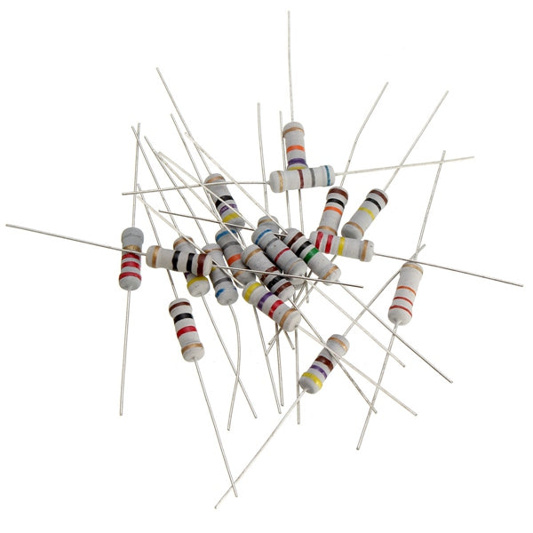 200pcs 20 Value 1W 5% Resistors Resistance Assortment Kit 10 Ohm - 1M Ohm Set