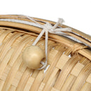 Bamboo Bread Basket Storage Display Basket Cover Net Dustproof Dishes Fruit Tray