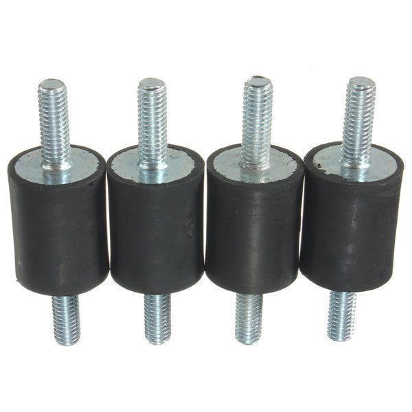 4pcs M6x20x25mm Rubber Shock Absorber Doubles Ends Rubber Mounts Vibration Isolator Mounts