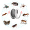 DROW Ultrasonic Pests Repellent Animal Repeller Cockroach Mosquito Insect Pest Mice Controller Home Hospital Hotel Outdoor
