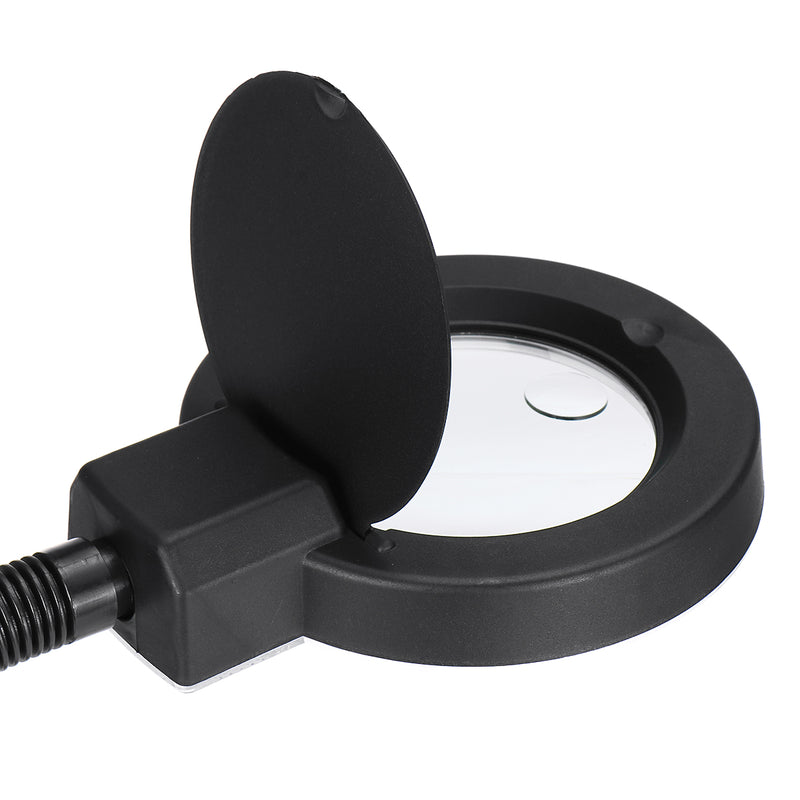 5X 10X Magnifying LED Lamp Magnifier Light Large Glass Lens Desktop Stand Craft