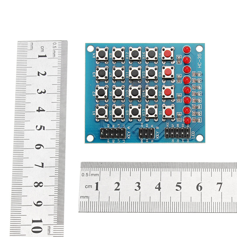 10pcs 8 LED 4x4 Push Button Switch 16 Keys Matrix Independent Keyboard Module For AVR ARM STM32