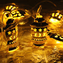3M 20PCS Battery Powered Gold Sliver Palace Eid Ramadan Kareem Mubarak LED Fairy String Light for Party Decor