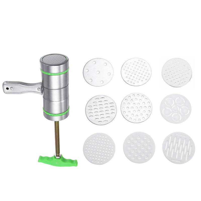 9 Mode Card Stainless Steel Manual Noodle And Pasta Maker Press Spaghetti Kitchen Meat Press