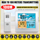 Bakeey Weather Station Daily Clock Low battery Alarm Thermometer Hygrometer Outdoor Indoor Temperature Humidity Sensor