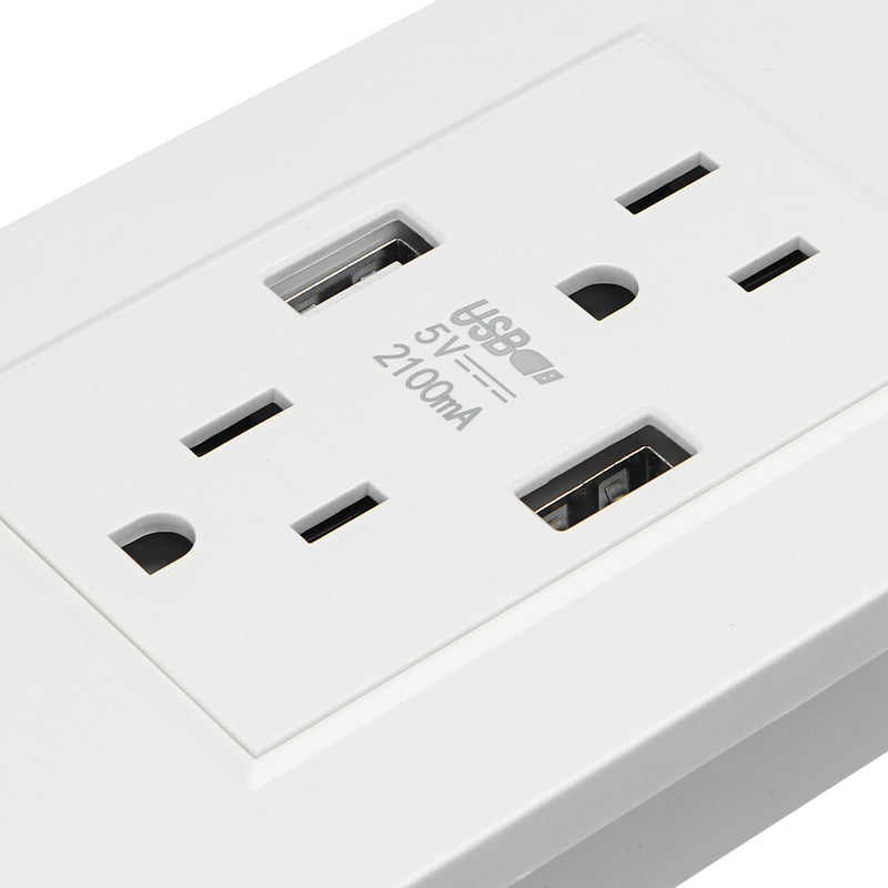 US Standard Dual USB Wall Socket Double 2.1A/3.6A Universal Plug Socket Port Power Adapter Outlet Tamper Resistant Duplex Receptacle