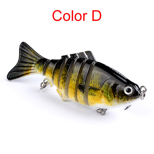 ZANLURE 10cm Mini Fishing Hard Bait Artificial Swimbait Fish Seven Knotted Fish Simulation Adult Fishing Outdoor Fun 15.5g Fishing Lure