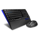 Rapoo 8300T 2.4GHz bluetooth Wireless 108 Keys Keyboard and 1600dpi Mouse Combo Set with USB Receiver for Windows 10 / 8 / 7 / Vista / XP