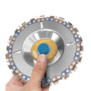 Drillpro Upgrade 4 Inch Titanium Coated Grinder Chain Disc 22 Tooth Wood Carving Disc with Extra Chain For 100/115 Angle Grinder
