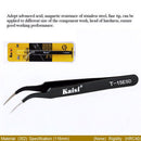 KAISI T-11 T-15 ESD Anti-magnetic Stainless Steel Straight Tweezer Anti Static ESD Safe Precision Fine Tip