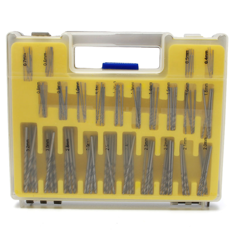 150pcs 0.4mm-3.2mm Micro Twist Drill Bit Set Mini HSS Straight Shank Drill