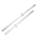 Drillpro 28mm Width Stainless Steel Straight Ruler 50/60cm Length With Locking Stop for Woodworking