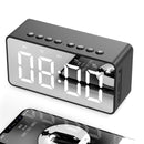 BT506 Wireless LED Display Mini Mirror Screen Double Alarm Clock Bluetooth Speaker for Mobile Phone Laptop