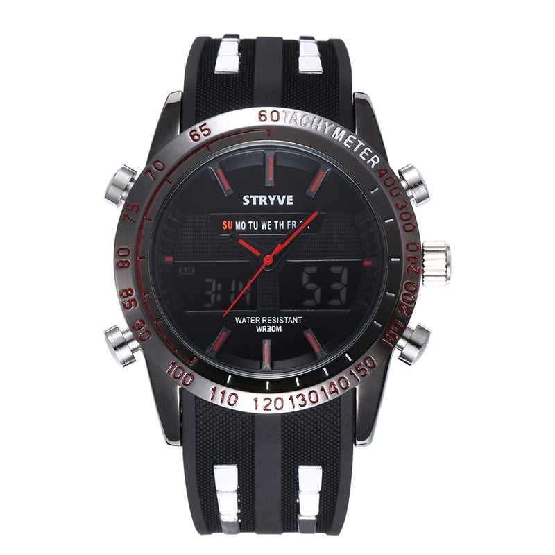 STRYVE S8005 Dual Display Digital Watch Fashion Chronograph Luminous Stopwatch Outdoor Watch