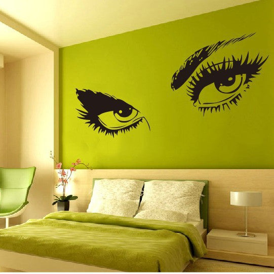 50 x 95cm Big Black Sexy Eyes Wall Stickers Beautiful Eyes Wall Decal Home Wall Decor