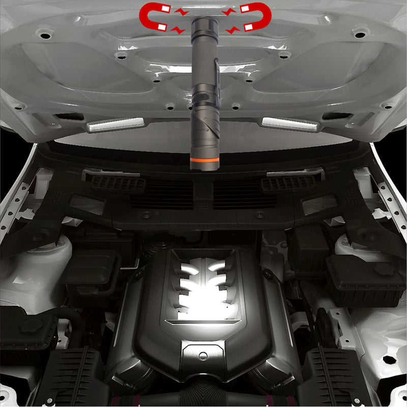 Nicron B75 XP-G2 S2 300LM Magnetic Tail 90 Adjustable Head USB LED Flashlight & Fluorescence Detection Pen