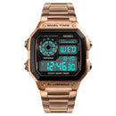 SKMEI 1335 Digital Watch Men Chronograph Alarm Watch Fashion Style Stainless Steel Sport Watch