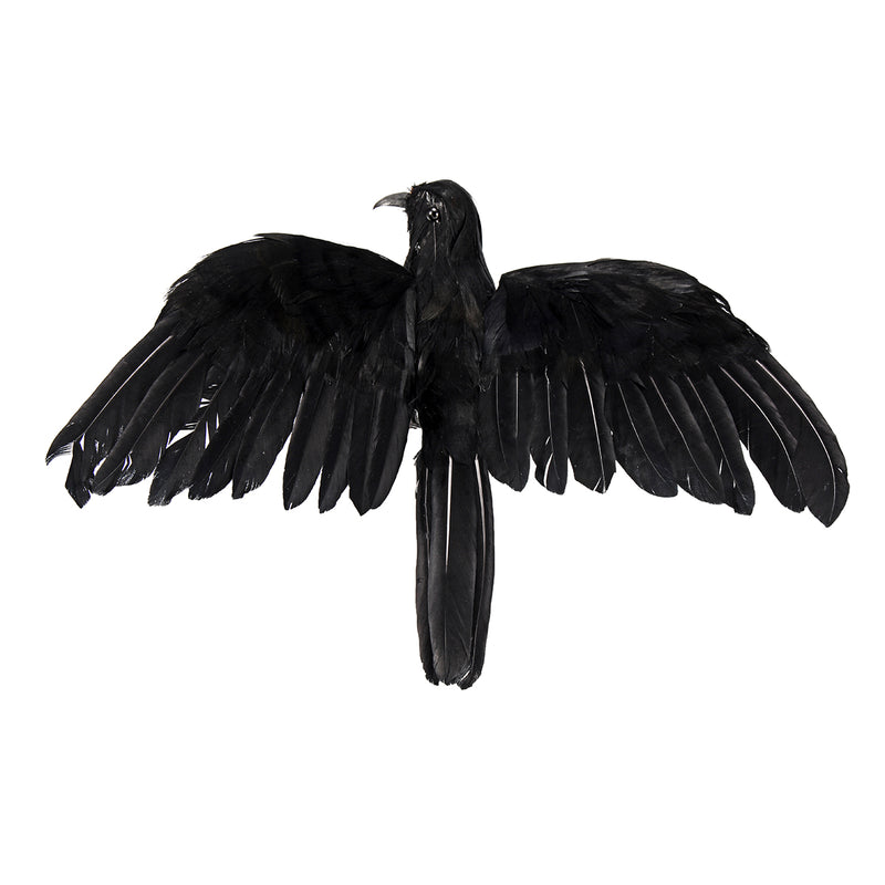 Realistic Looking Halloween Decorations Birds Black Feathered Detachable Crow
