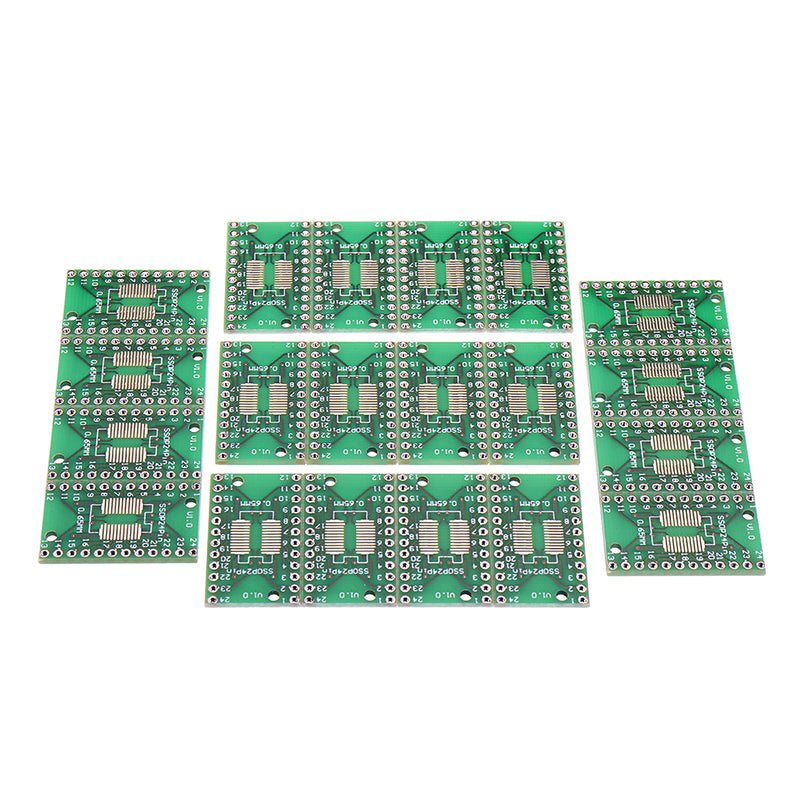 20pcs SOP24 SSOP24 TSSOP24 To DIP24 PCB SMD DIP/Adapter Plate Pitch 0.65/1.27mm PCB Board