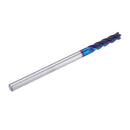 Drillpro 4/6/8mm HRC60 Round Nose Milling Cutter 4 Flutes NACO Blue Coated End Mill