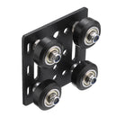 Machifit V-Slot Gantry Plate Five Roulette Special Slide Plate for 2020 Aluminum Profile CNC Router Machine