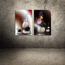 Miico Hand Painted Combination Decorative Paintings Flower Painting Wall Art For Home Decoration