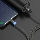 TOPK R-Line1 Reversible Type C LED Magnetic Braided Fast Charging Data Cable 1M For Phone Tablet