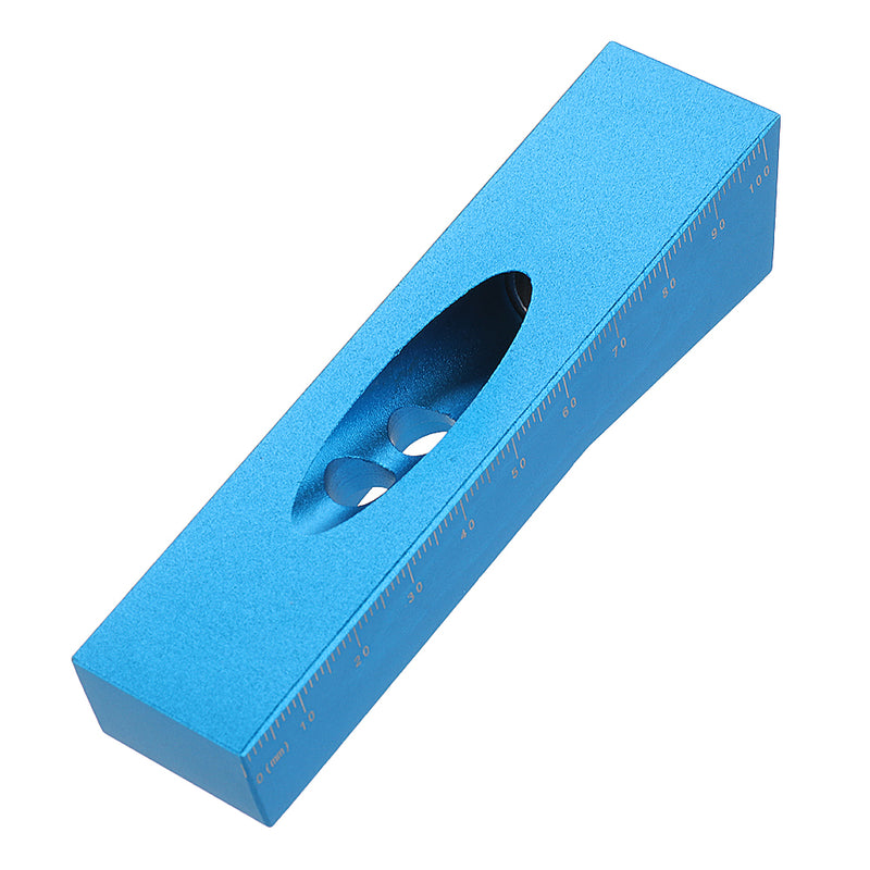 Aluminum Alloy One-hole Pocket Hole Jig with Magnet 9.5mm Oblique Hole Drill Guide Woodworking Tool