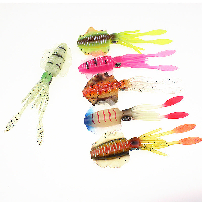 ZANLURE 1PCS 15CM 20G Soft Squid Luminous Fishing Lure Popper Topwater Swim Crankbait Artificial Hard Bait