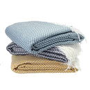 51.1" X 78.7" Sofa Warm Throw Blanket Tassels Knitted Air Condition Blankets Anti Electrostatic Winter Warmer