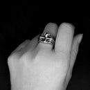 Fashion Vintage Punk Cross Male Titanium Steel Ring Men's Stainless Steel Jewelry