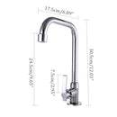 Stainless Steel Single Hole Faucet Kitchen Wash Basin Rotate Water Taps Mixer