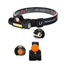 XANES XPE+COB 90 Rotatable LED Headlamp USB Rechargeable Outdoor Camping Hiking Cycling Fishing Light with Magnet