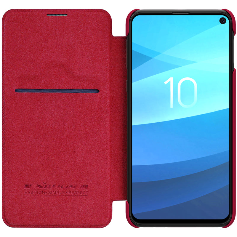NILLKIN Flip Shockproof Auto Sleep Card Holder Full Cover Protective Case for Samsung Galaxy S10 Lite / Samsung Galaxy S10e