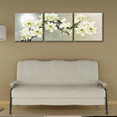 Miico Hand Painted Three Combination Decorative Paintings Botanic Painting Wall Art For Home Decoration