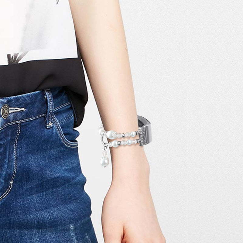 Bakeey Jewelry Flower Watch Band Strap Replacement For Fitbit Blaze & Charge 2 & Alta HR AU