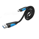 Vention VAS-A37 USB3.0 Type-C Flat Data Sync Charge Cable For PC Smartphone Table