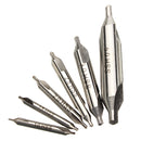 Drillpro 6pcs 1/1.5/2/2.5/3/5mm 60 Degree HSS Center Drill Bits Countersink Drill Bit